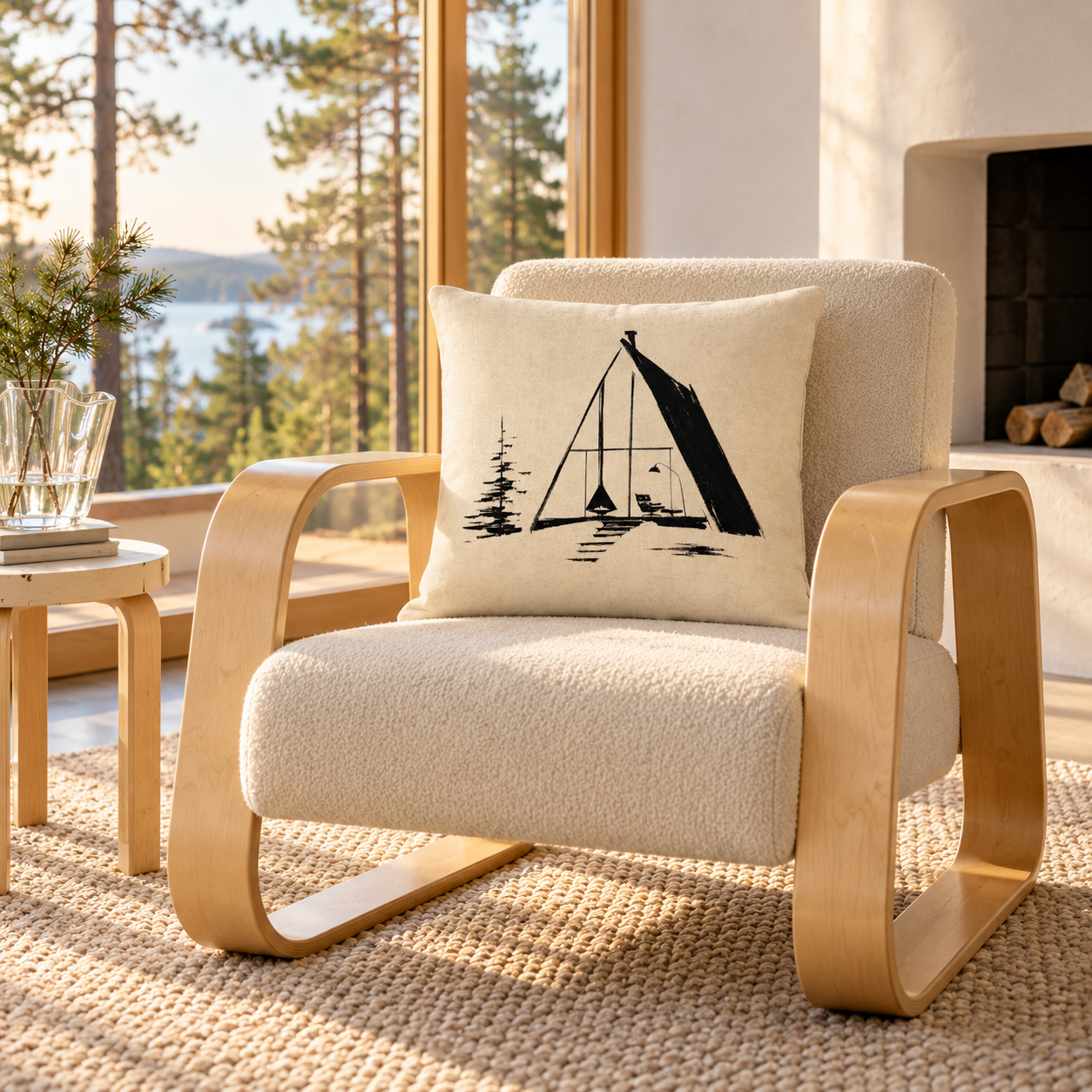 Mod House A-frame Premium Pillow