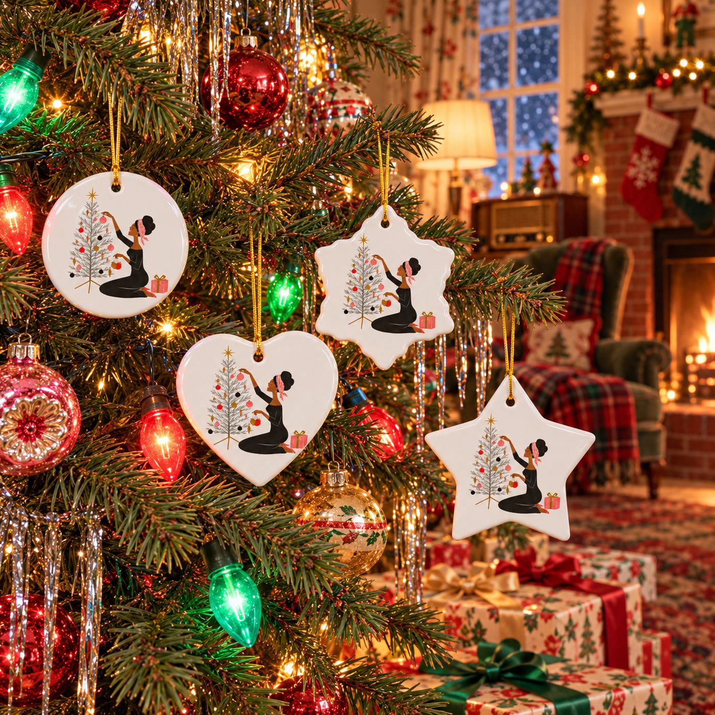 Kitschmas Belles "The Decorator" Ceramic Ornament