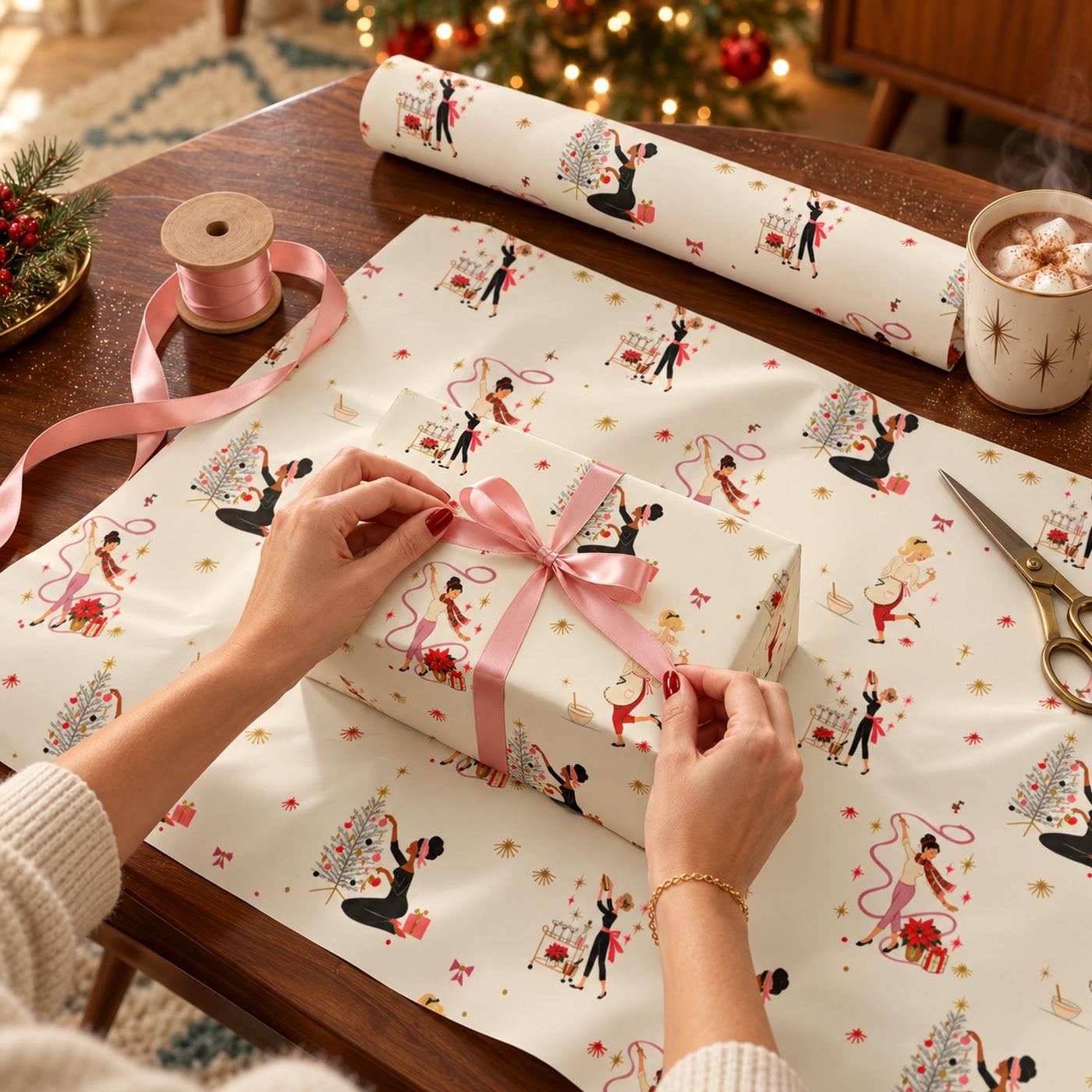 Kitschmas Belles Wrapping Paper Sheets