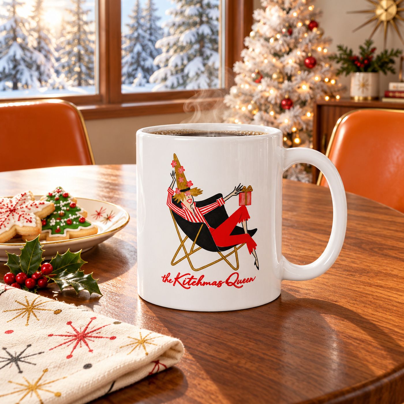 Kitschmas Queen White Glossy Mug