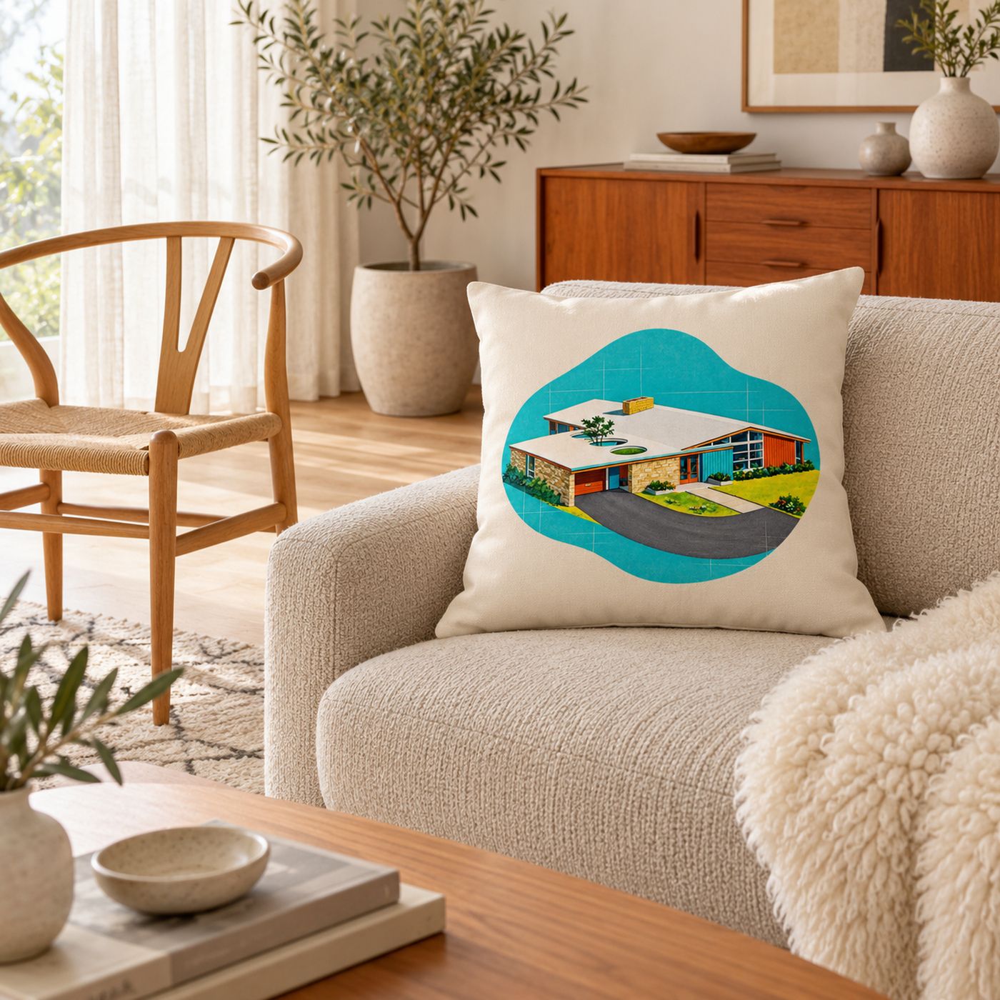 Suburbia "Modern Ranch" Premium Pillow