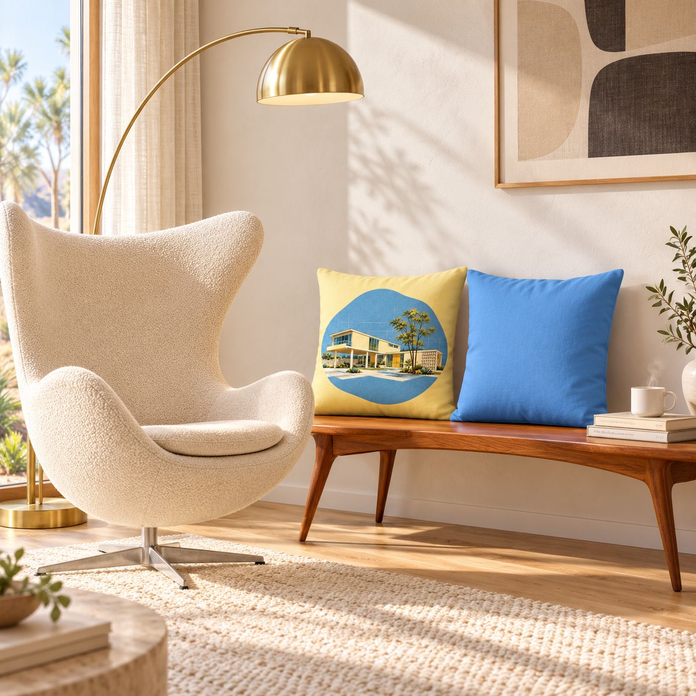 Suburbia "Palm Springs Desert Modern" Premium Pillow