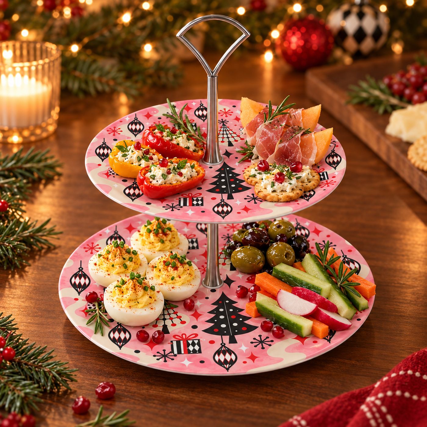 Merry Merry Mod! 2- tier Party Tray, Craft Room